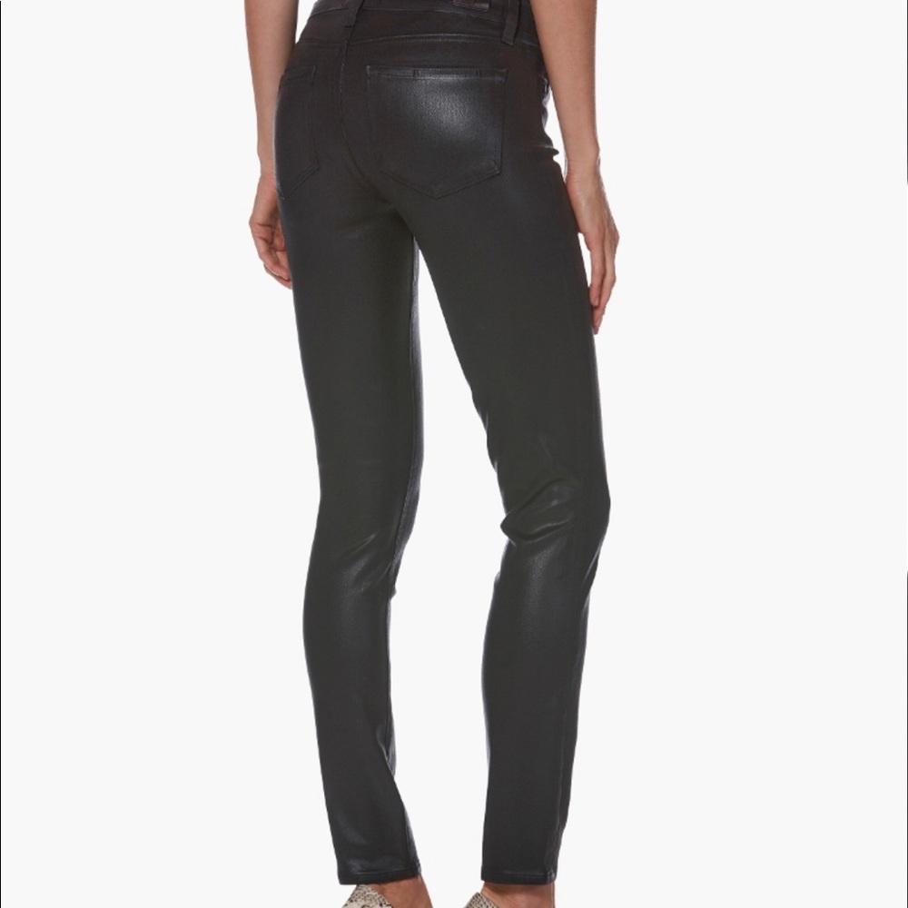 PAIGE Black Verdugo Coated Skinny Jeans - Picture 4 of 10